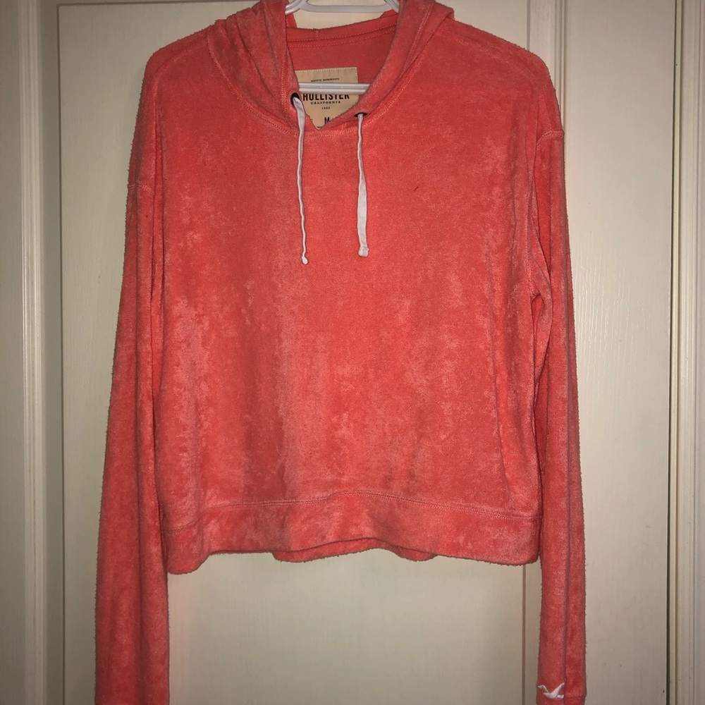 Coral Terry Cloth Hollister Hoodie